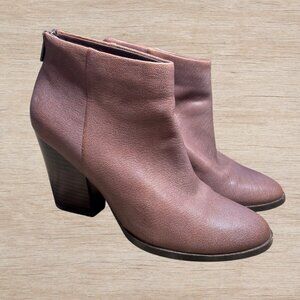 Cole Haan Brown Booties Leather Ankle Block Heel Boot Women’s Size 7 B